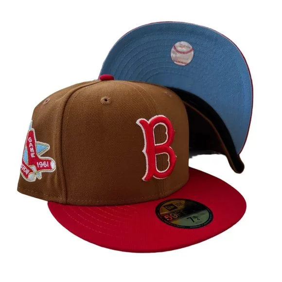 Side Patch Boston Red Sox Brown Hat New Era Accessories New Era